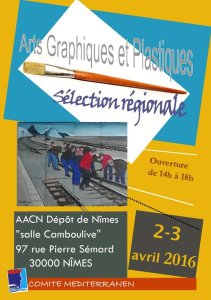 2 et 3 avril 2016 : exposition des arts graphiques et plastiques à Nîmes