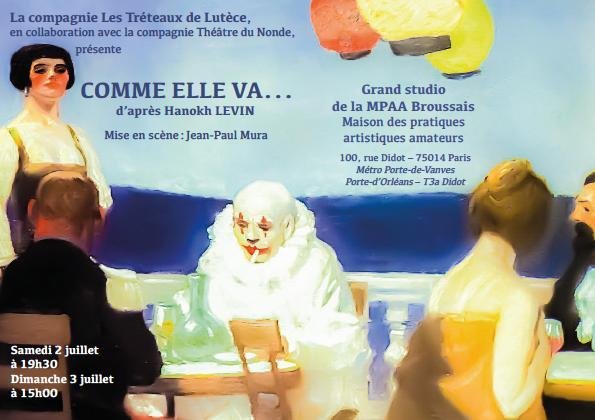 2 et 3 juillet 2016 : théâtre à Paris