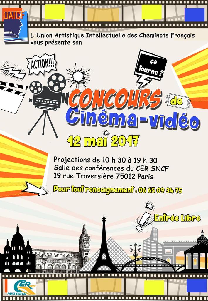 Samedi 12 mai 2017 : concours national de cinéma-vidéo à Paris